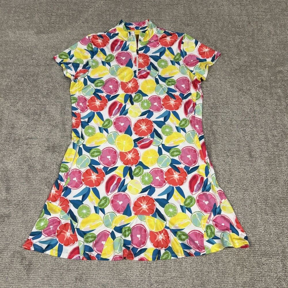 Tail Activewear Dress Womens XL Grapefruit Bright Citrus Golf Pickleball Pockets